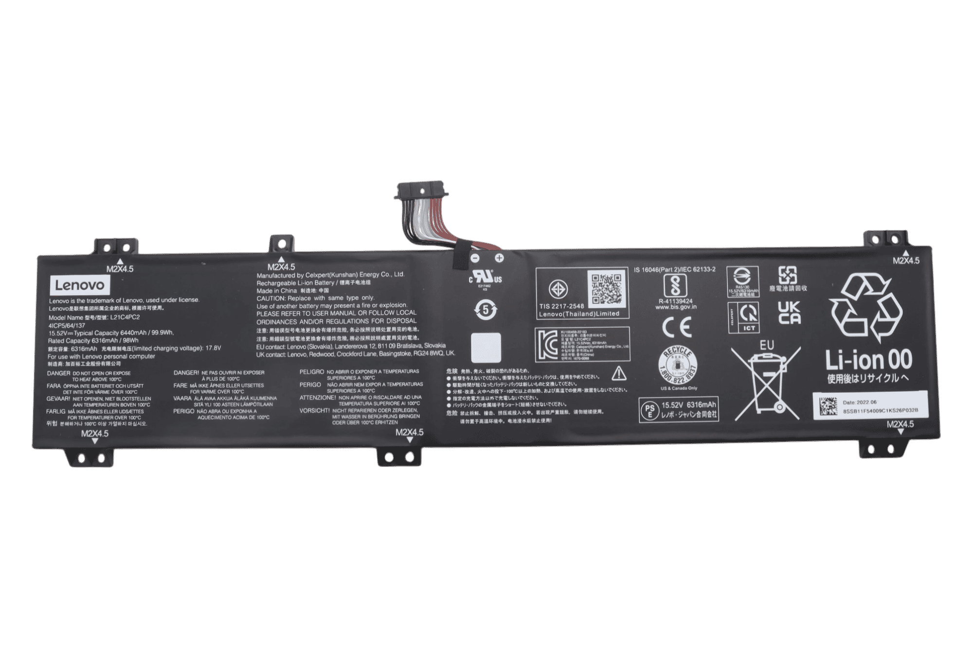 Lenovo Laptop Accu 6440mAh