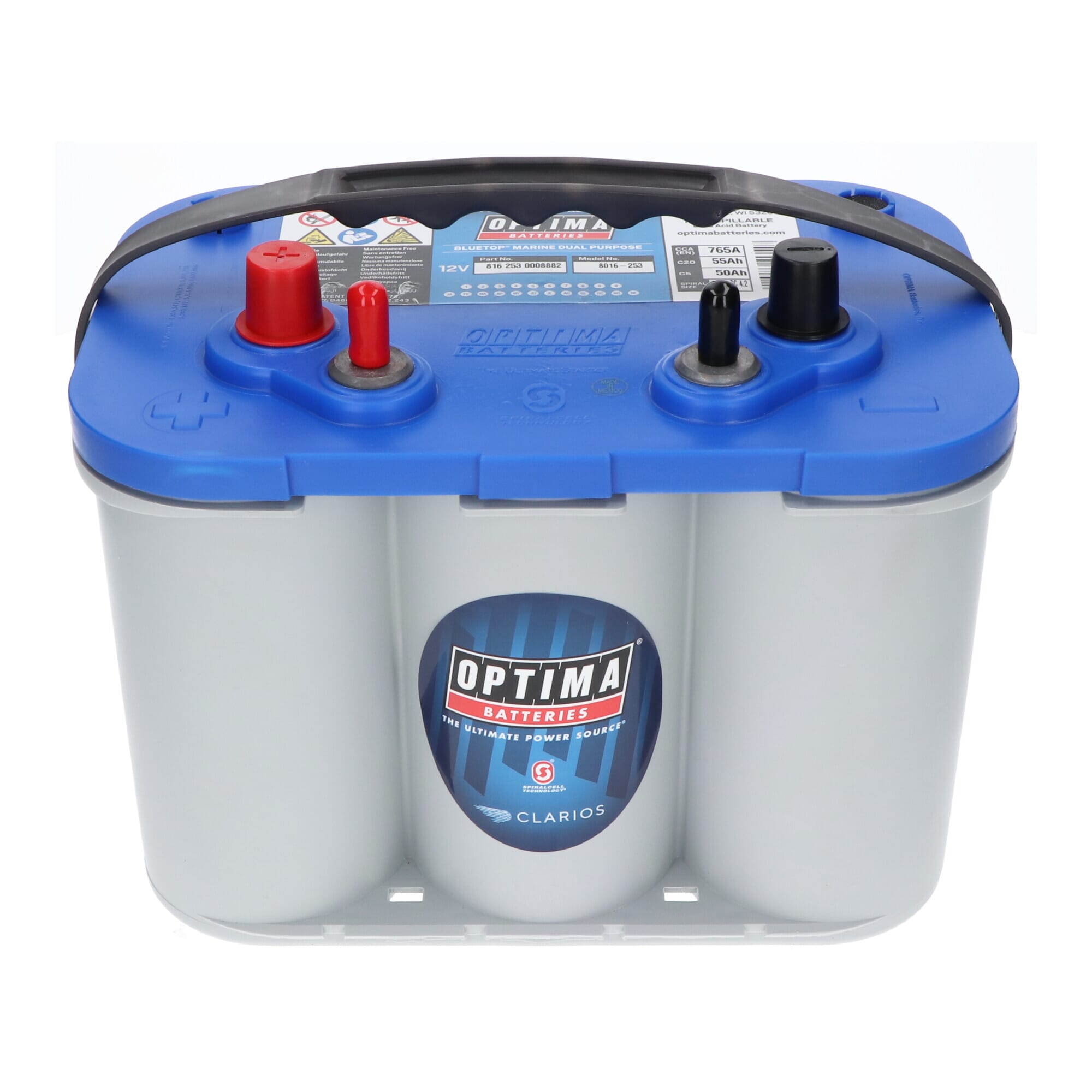 Optima Blue Top Accu 12V 55Ah BT DC-4.2