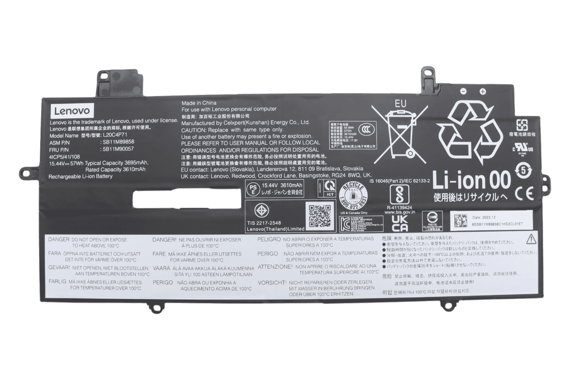 Lenovo Laptop Accu 3695mAh